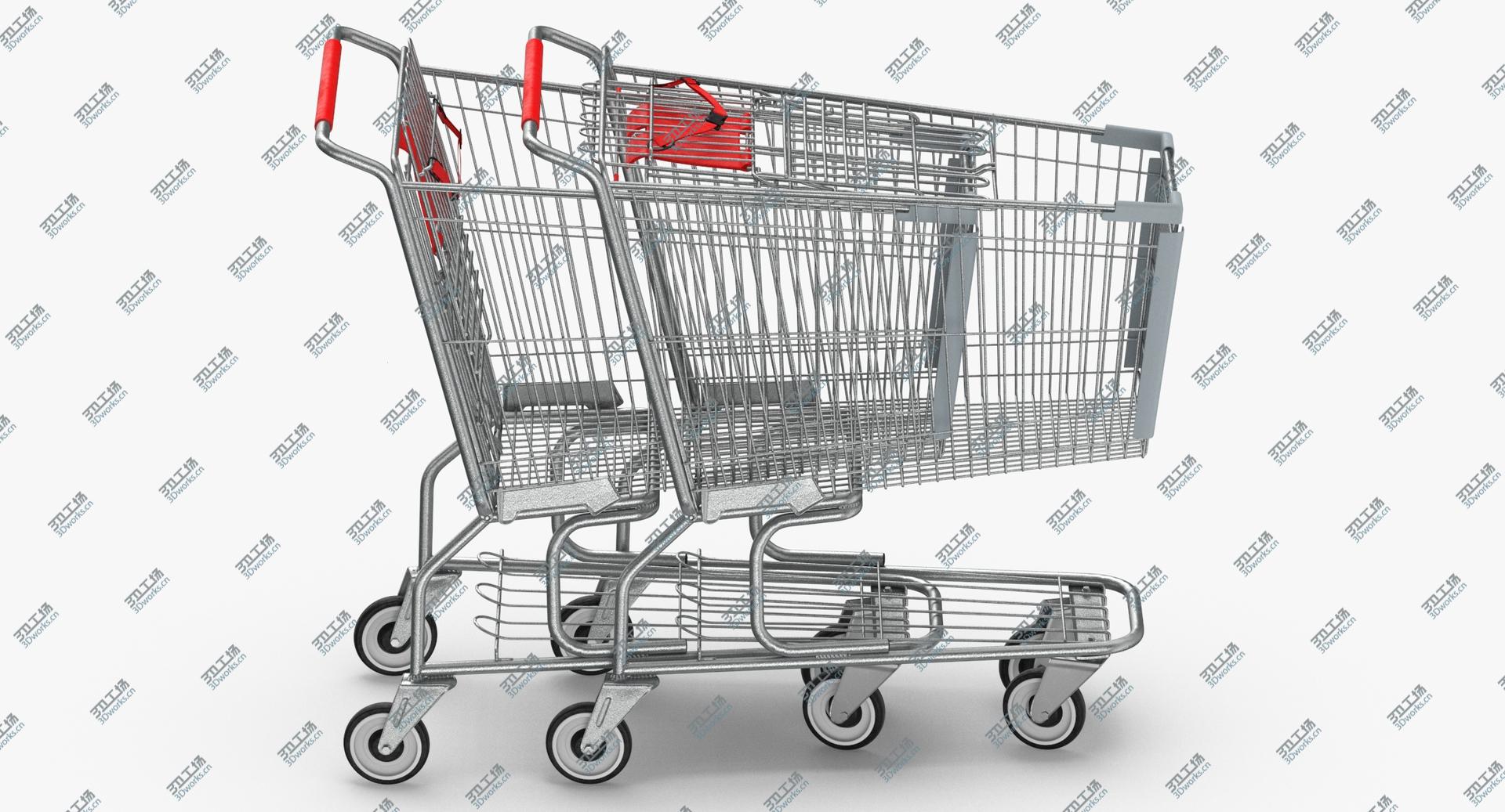 images/goods_img/2021040162/3D Metal Shopping Carts 01 Red Row of 02/3.jpg